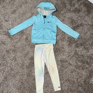 Nike dri fit pants & sweatshirt set size 6